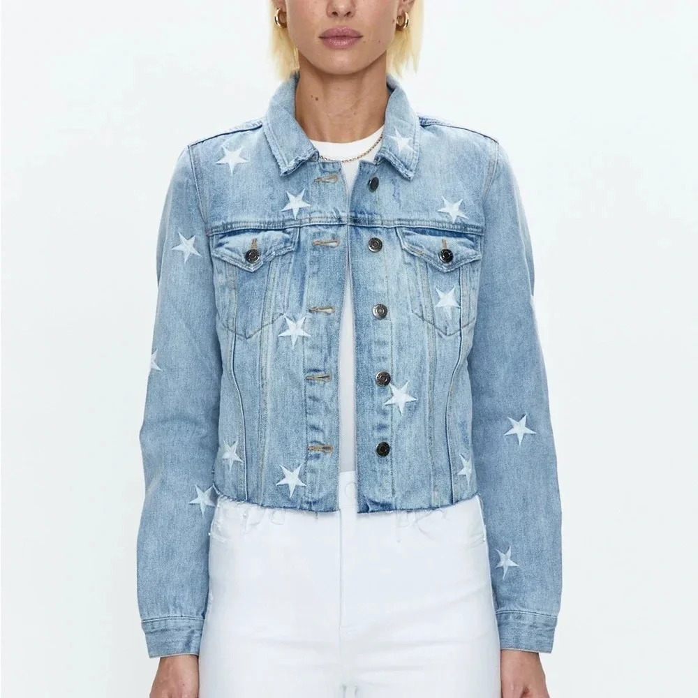 PISTOLA BRANDO STAR EMBROIDERY DENIM JACKET -‎ ZODIAC XS